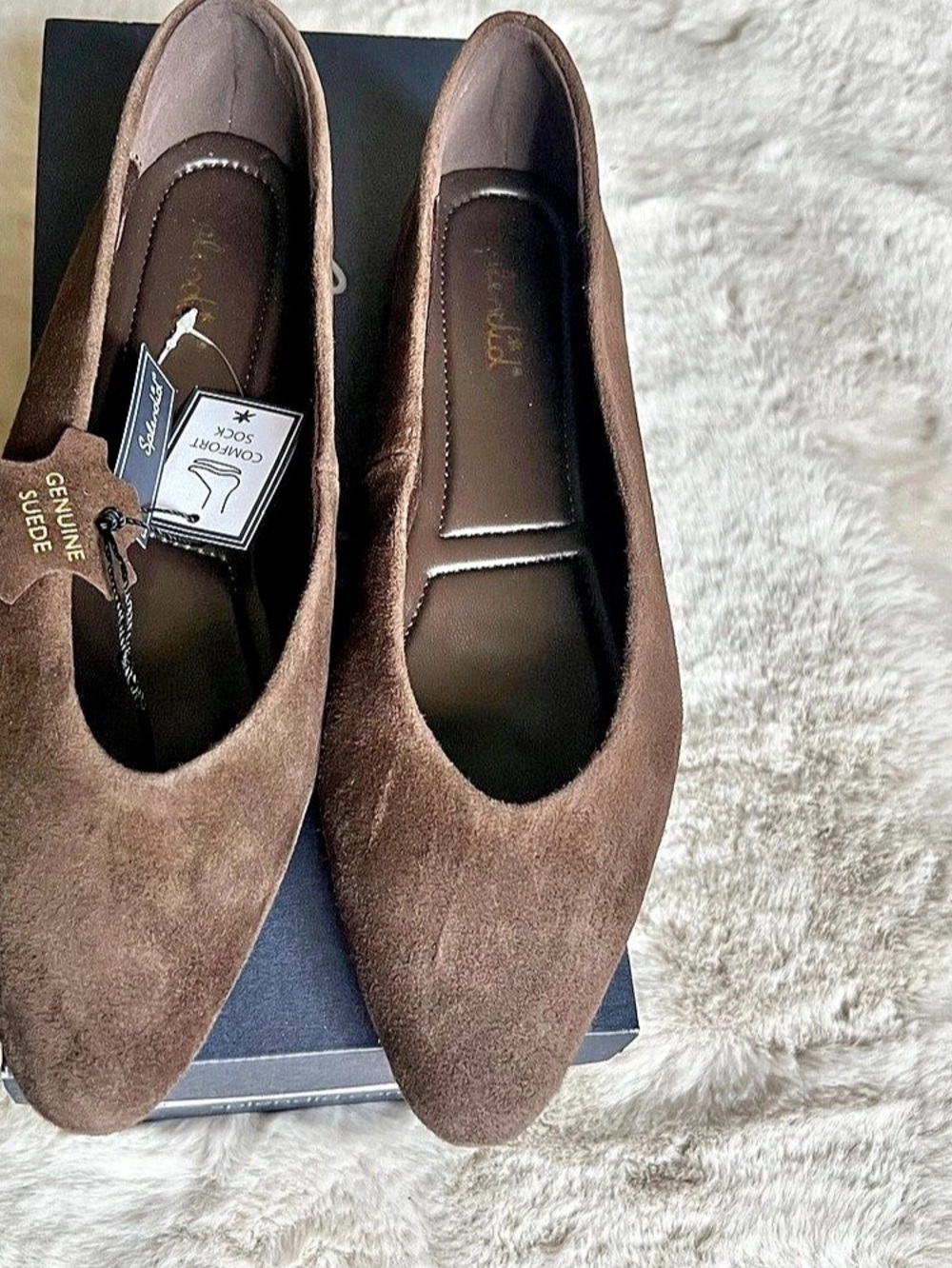 Splendid LaTouche Suede Pointed-Toe Flats Brown US 6.5 NWT - Picture 4 of 6